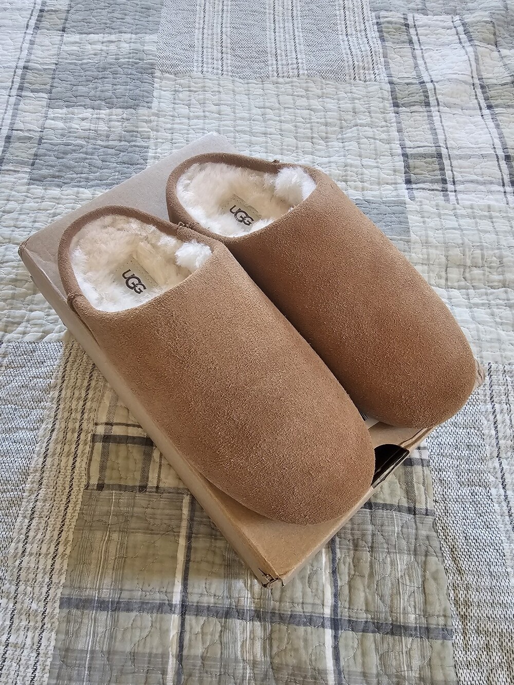 Ugg | Elea Slip On Slide Slippers Chesnut Suede Womens Size 5